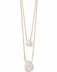 GAS BIJOUX - COLLIER SCAPULAIRE SILIA NACRE BLANCHE DORÉ