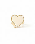 GAS BIJOUX - BAGUE MIRAGE DORÉE - ÉMAIL BEIGE - 3 TAILLES
