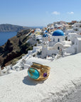 GAS BIJOUX - BAGUE SIMONE dorée à l'or fin - Turquoise et Améthyste - TAILLE M