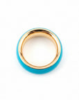 GAS BIJOUX - BAGUE SELVA DORÉE ACÉTATE TURQUOISE - TAILLE 2