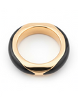 GAS BIJOUX - BAGUE SELVA VAGUE DORÉE - ACETATE NOIR - TAILLE 1