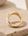 GAS BIJOUX - BAGUE SELVA VAGUE DORÉE - ACETATE BEIGE - TAILLE 1