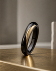 GAS BIJOUX - BAGUE SELVA VAGUE DORÉE - ACETATE NOIR - TAILLE 1