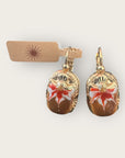 GAS BIJOUX - Boucles d'oreilles SCARAMOUCHE émail dorées à l'or fin
