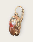 GAS BIJOUX - Boucles d'oreilles SCARAMOUCHE émail dorées à l'or fin