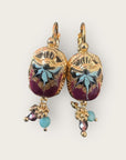 GAS BIJOUX - Boucles d'oreilles SCARAMOUCHE émail dorées à l'or fin