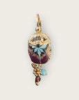 GAS BIJOUX - Boucles d'oreilles SCARAMOUCHE émail dorées à l'or fin