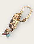 GAS BIJOUX - Boucles d'oreilles SCARAMOUCHE émail dorées à l'or fin