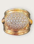 GAS BIJOUX - Bague SIMONE dorée - Zircon et oeil de tigre - Taille XL