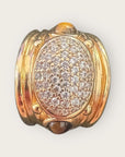 GAS BIJOUX - Bague SIMONE dorée - Zircon et oeil de tigre - Taille XL