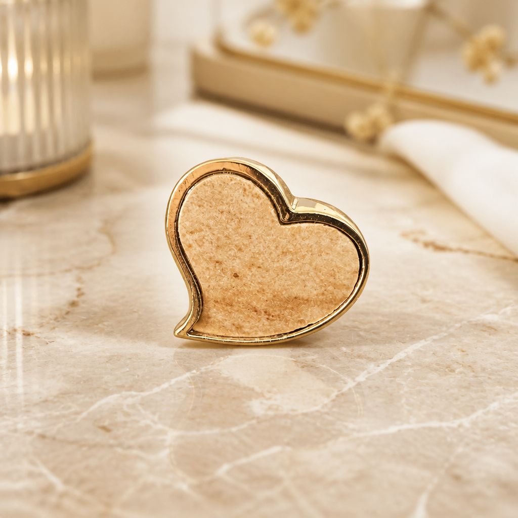 GAS BIJOUX - BAGUE MIRAGE COEUR - DORÉE ET BOIS
