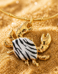 GAS BIJOUX - COLLIER BAMBOU KRABE PETIT MODELE DORÉ - CRABE ZEBRÉ