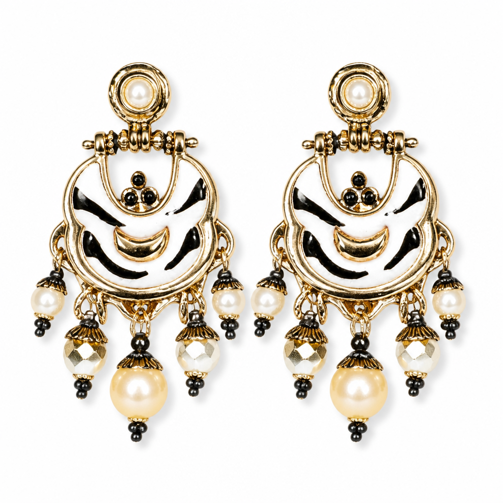 GAS BIJOUX - BOUCLES D'OREILLES HAVANA TIGES DROITES PETITS MODELES - ZEBRÉE