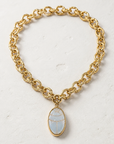GAS BIJOUX - COLLIER SCARABÉE DORÉ - PENDENTIF NACRE