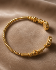 GAS BIJOUX - BRACELET DUALITY TORSADÉ DORÉ GRAND SCARABÉE ÉMAILLÉ