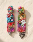 COLLECTION TOPAZE - BOUCLES D'OREILLES "FIESTA FLEURIE"