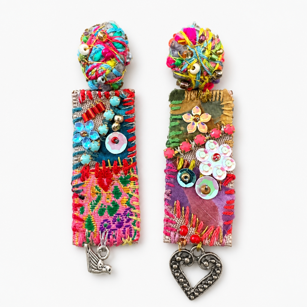 COLLECTION TOPAZE - BOUCLES D'OREILLES "FIESTA FLEURIE"