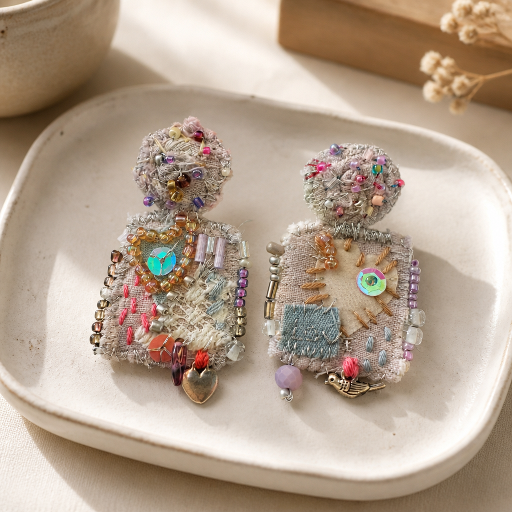 COLLECTION TOPAZE - BOUCLES D'OREILLES " ELEGANCE NACRÉE "