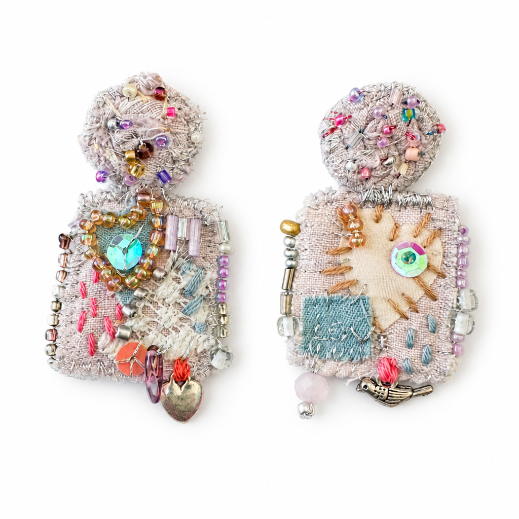 COLLECTION TOPAZE - BOUCLES D'OREILLES " ELEGANCE NACRÉE "