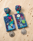 COLLECTION TOPAZE - BOUCLES D'OREILLES "NUIT FLEURIE"