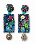COLLECTION TOPAZE - BOUCLES D'OREILLES "NUIT FLEURIE"