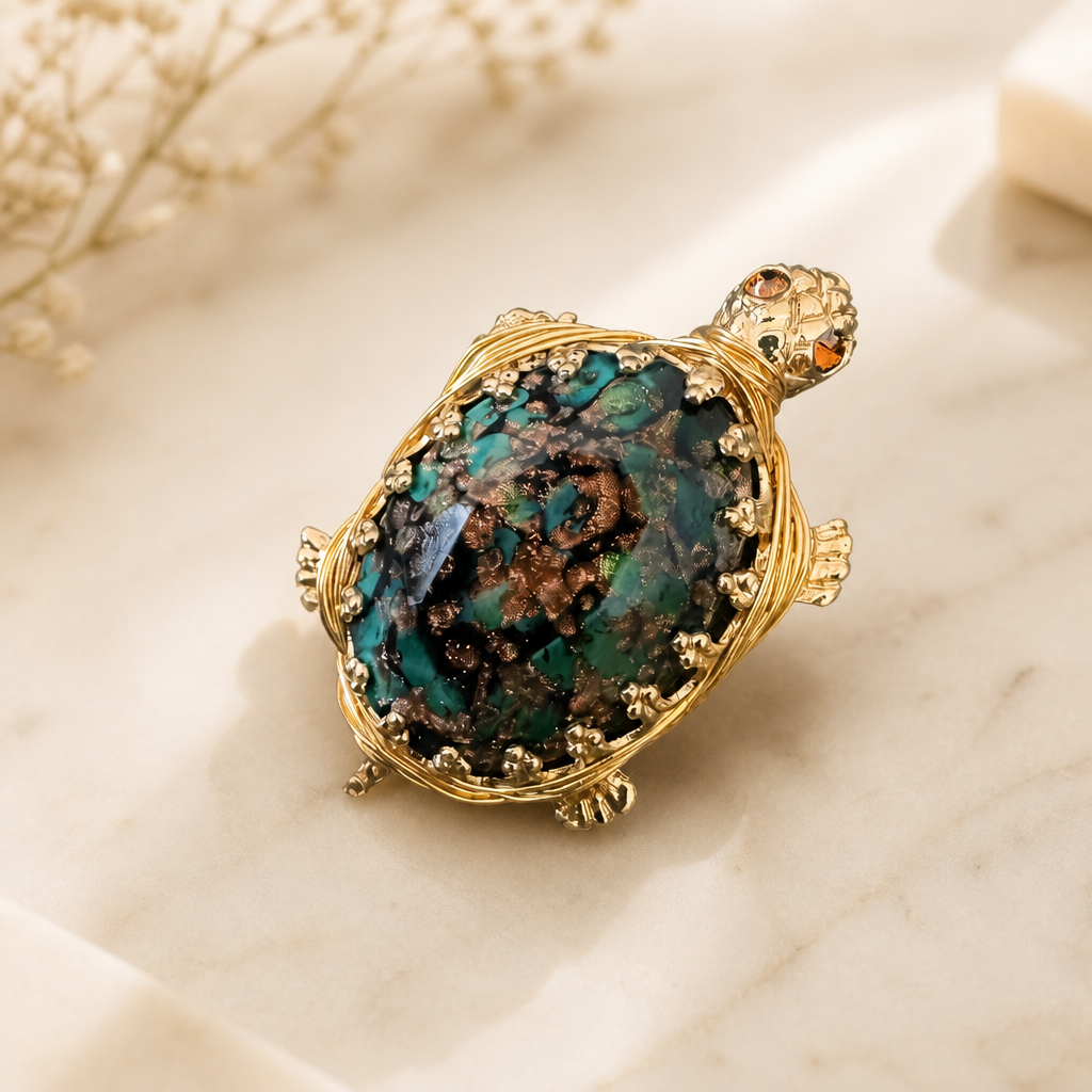 GAS BIJOUX - BROCHE TORTUE DOREE