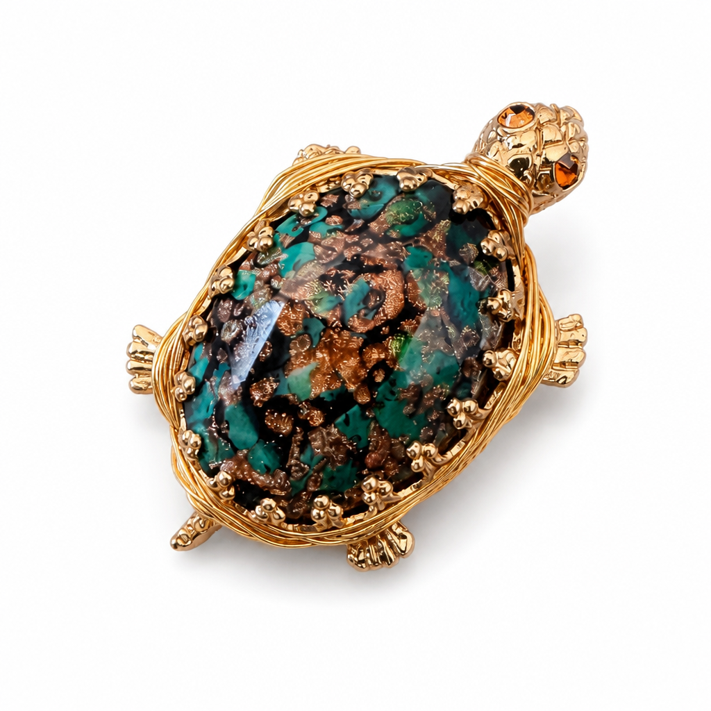 GAS BIJOUX - BROCHE TORTUE DOREE