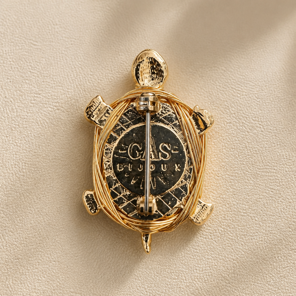 GAS BIJOUX - BROCHE TORTUE DOREE