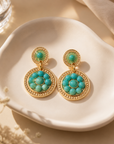 GAS BIJOUX - BOUCLES D'OREILLES SEQUINS DOREES