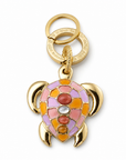GAS BIJOUX - PORTE CLES TORTUE DORÉ ÉMAILLÉ