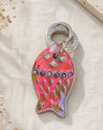 GAS BIJOUX - PORTE CLES DORÉ NEMO - ROSE FLUO - EDITION LIMITEE
