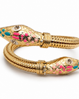 GAS BIJOUX - BRACELET COBRA DORÉ ÉMAILLÉ