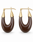 GAS BIJOUX - BOUCLES D'OREILLES ECUME PETIT MODELE - MARRON
