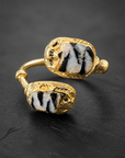 GAS BIJOUX - BAGUE DUALITY SCARAMOUCHE EMAIL DORÉ