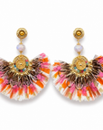 GAS BIJOUX - BOUCLE D'OREILLES SERTI GAIA métal doré