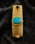 GAS BIJOUX - BRACELET STRADA AMARANTE - TURQUOISE ET ONYX - Métal doré - TAILLE 2