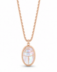 GAS BIJOUX - COLLIER SCARABEE - NACRE BLANCHE - Métal doré