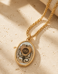 GAS BIJOUX - COLLIER SCARABEE - NACRE BLANCHE - Métal doré