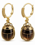 GAS BIJOUX - BOUCLES D'ORIELLES TAO SCARAMOUCHE - NACRE GRISE - Métal doré