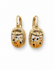 GAS BIJOUX - BOUCLES D'OREILLES DORMEUSES SCARABÉE ÉMAILLÉE - Métal doré