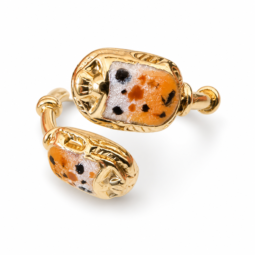 GAS BIJOUX - BAGUE DUALITY SCARAMOUCHE ÉMAIL - Métal doré