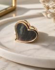 GAS BIJOUX - BAGUE MIRAGE COEUR - NACR GRISE - Métal doré