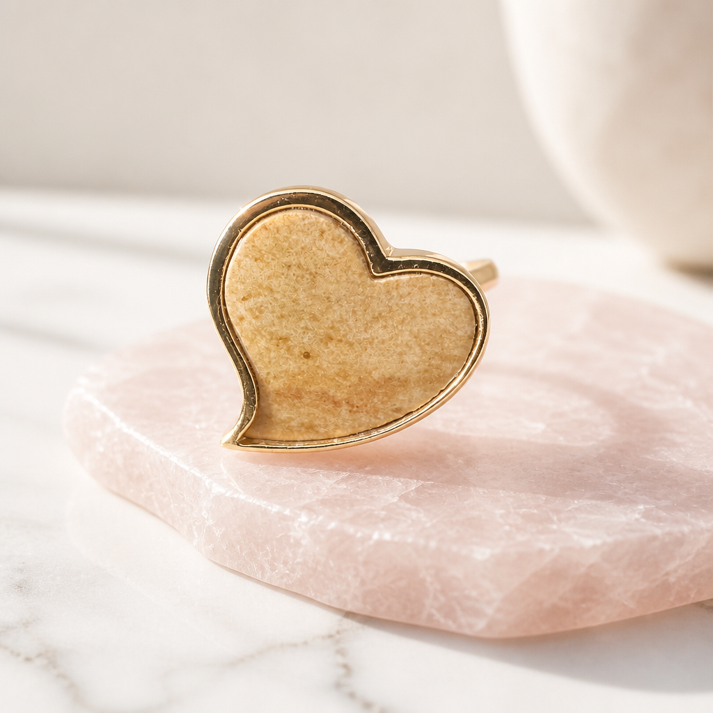 GAS BIJOUX - BAGUE MIRAGE COEUR - BOIS - Métal doré