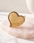 GAS BIJOUX - BAGUE MIRAGE COEUR - BOIS - Métal doré