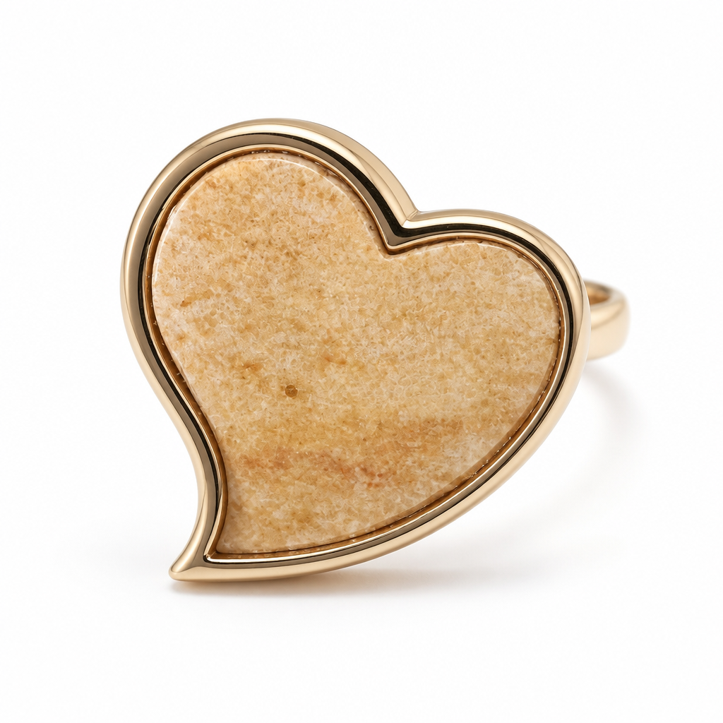 GAS BIJOUX - BAGUE MIRAGE COEUR - BOIS - Métal doré