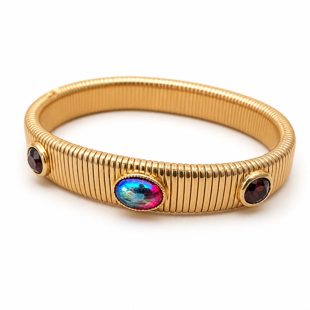 GAS BIJOUX - BRACELET SERTI PETIT MODELE - Métal doré - TAILLE 1