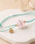 GAS BIJOUX - BRACELETS SQUARE MINIS LIENS DORÉ - 4 COULEURS