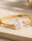 GAS BIJOUX - BRACELETS SQUARE MINIS LIENS DORÉ - 4 COULEURS