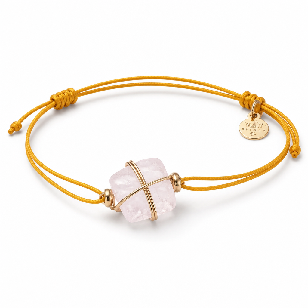 GAS BIJOUX - BRACELETS SQUARE MINIS LIENS DORÉ - 4 COULEURS