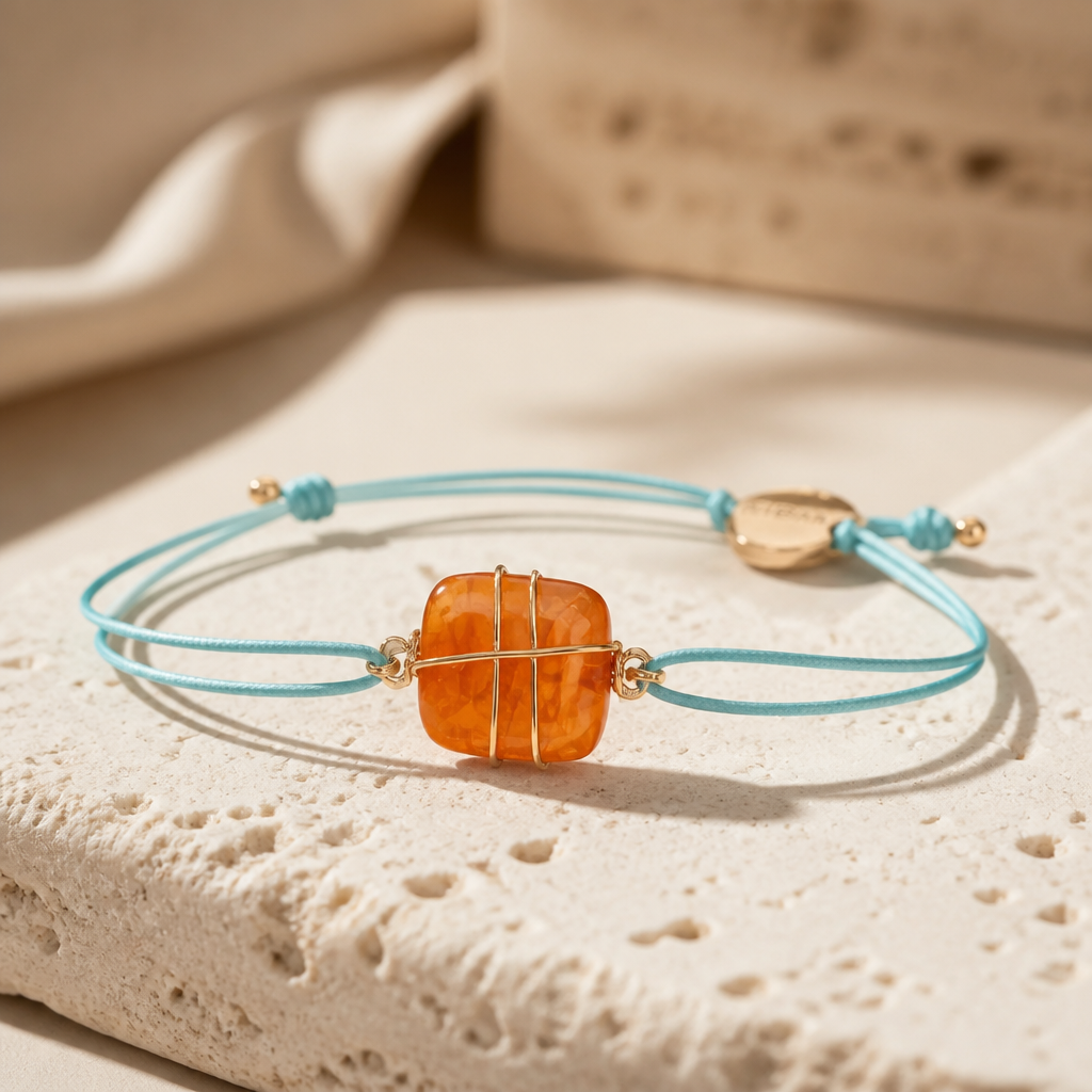 GAS BIJOUX - BRACELETS SQUARE MINIS LIENS DORÉ - 4 COULEURS